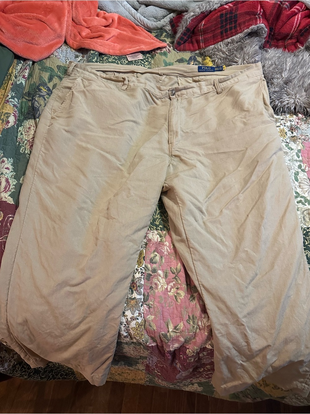 Tan Linen 48 Ralph Lauren Pants